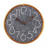Solid wood clock with cotton linen face (4)